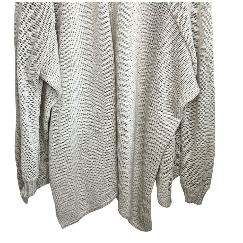Wooden Ships Slouchy Boho Long Cardigan XL Oversize Coastal Grandma Sheer Beachy - Picture 6 of 9